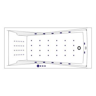 Гидромассажная ванна WHITECROSS Palace 0104.180080.100.NANO.GL 180x80 см Nano золото